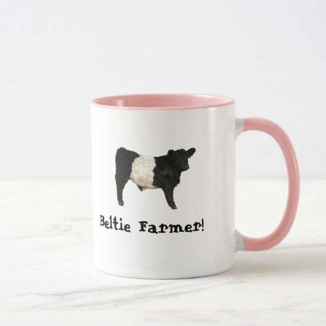 Gorgous Belted Galloway Steer Cutout Beltie Farm Mugg (Höger)