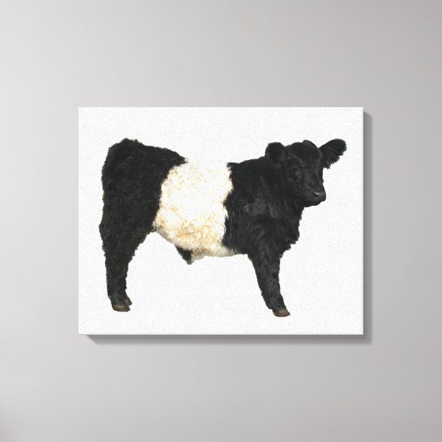 Gorgous Belted Galloway Steer Cutout Beltie Gift Canvastryck (Framsida)