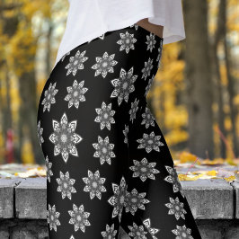 Gorgous Black Mandela Mönster Leggings