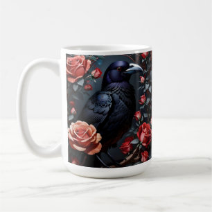Gorgous Black Raven Ro Garden Kaffemugg