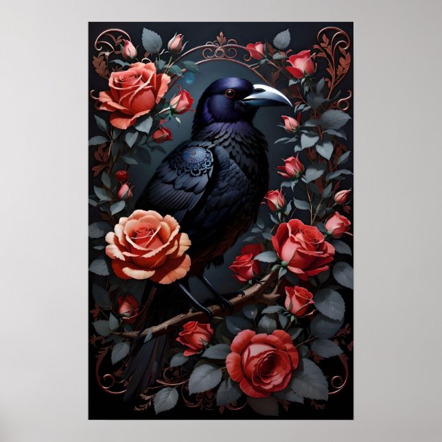 Gorgous Black Raven Ro Garden Poster (Framsidan)