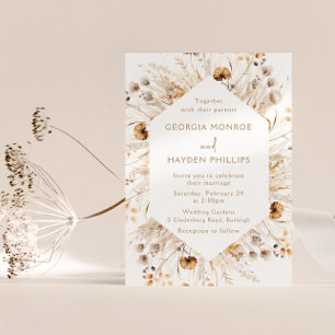 Gorgous Boho All Seasons Luxury Bröllop Inbjudningar