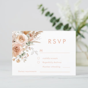 Gorgous Boho Blommigt Bröllop OSA Kort