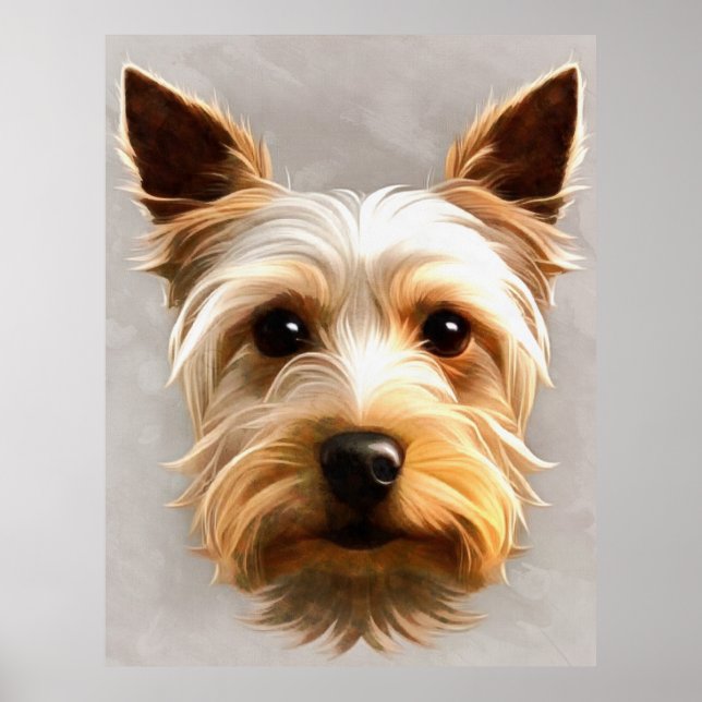 Gorgous Cute Yorkshire Terrier Puppy Flyter Poster (Framsidan)