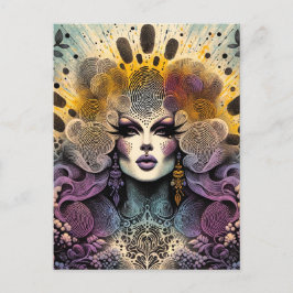 Gorgous Drag Queen Fingerprint Vykort