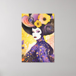 Gorgous Drag Queen Klimt Stil Canvastryck