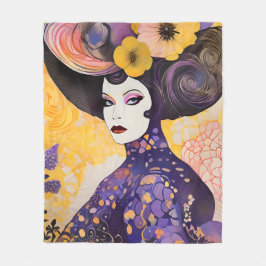 Gorgous Drag Queen Klimt Stil Fleecefilt