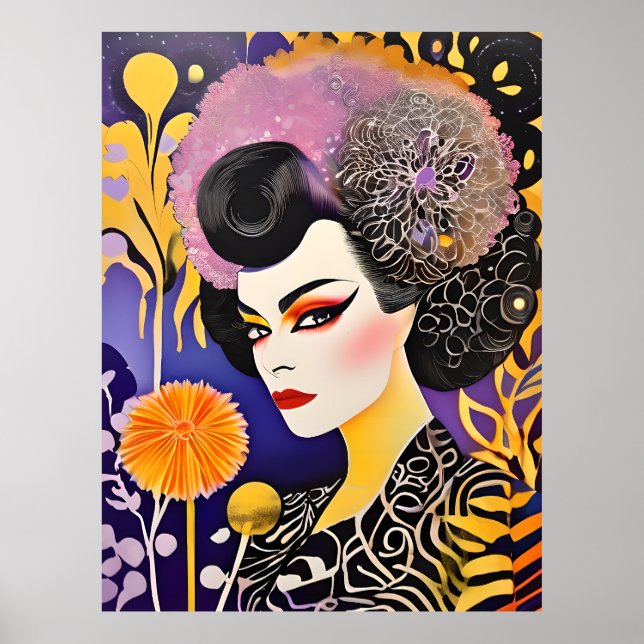 Gorgous Drag Queen Lila Orange Poster (Framsidan)