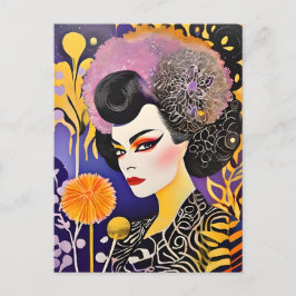 Gorgous Drag Queen Lila Orange Vykort