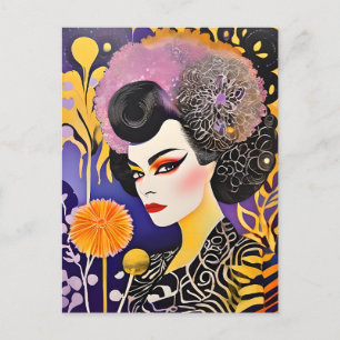 Gorgous Drag Queen Lila Orange Vykort