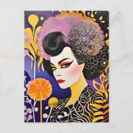 Gorgous Drag Queen Lila Orange Vykort