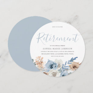 Gorgous Dusty Blue Boho Pension Firande Inbjudningar