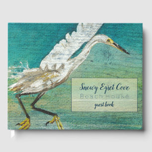 Gorgous Egret Shorebird Beach House Gästböcker