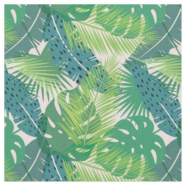 Gorgous Exotic Handflatan Lövs Tyg (Närbild)