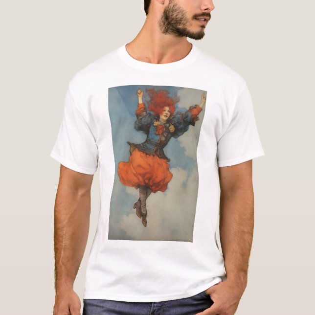 Gorgous Female Jester Egon Schiele T-Shirt (Framsida)