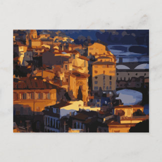 Gorgous Florence Italien Sunset Scene Vykort