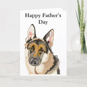 Gorgous German Shepherd, Alsation Hund Editable Helgkort