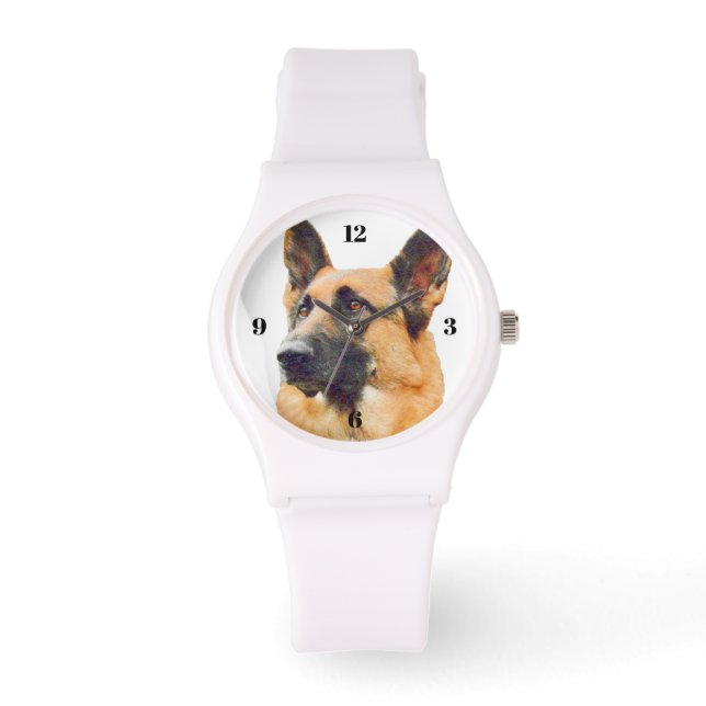 Gorgous German Shepherd Porträtt för Mamma Armbandsur (Framsida)