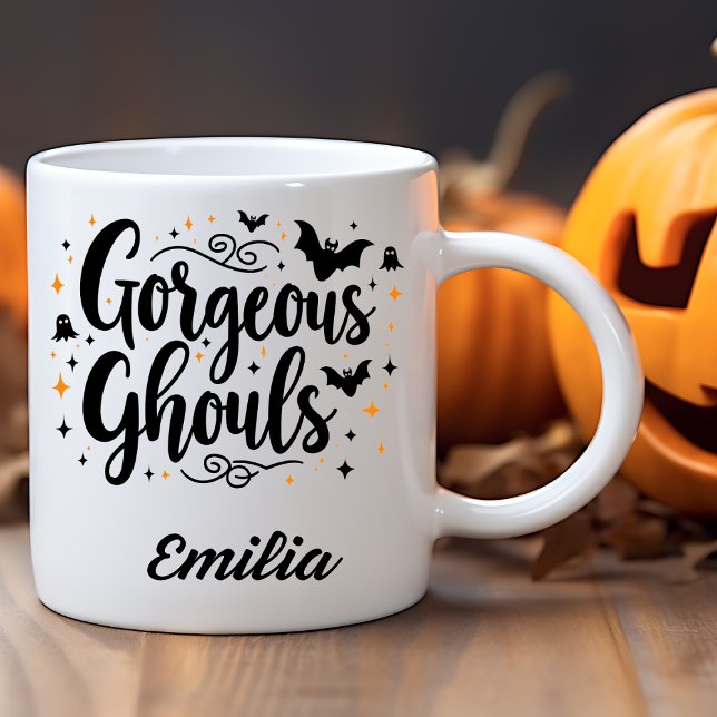 Gorgous Ghouls Namn Halloween Mugg för vänner (Skapare uppladdad)