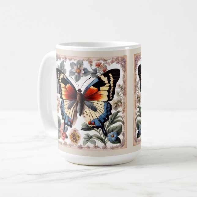Gorgous Giant Butterfly Kaffemugg (Framsida vänster)