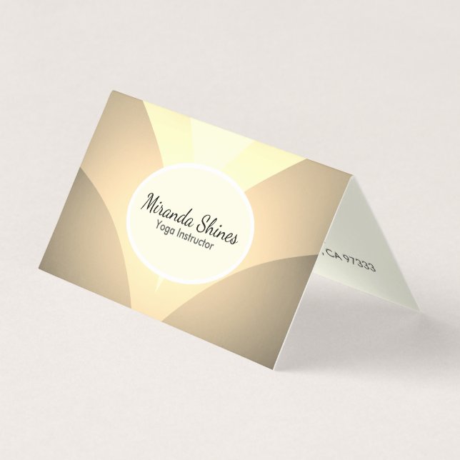 Gorgous Golden Lotus Flower Visitkort (Framsida)