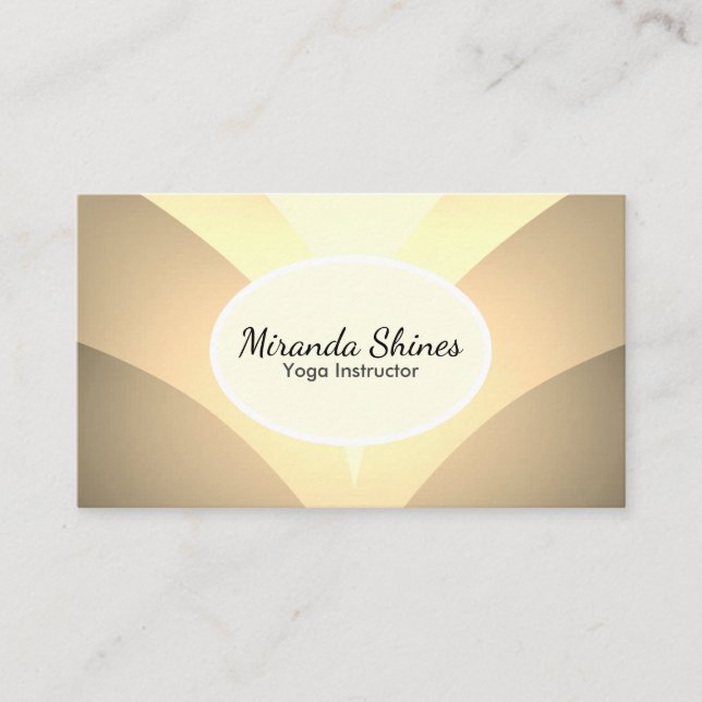 Gorgous Golden Lotus Flower Visitkort (Framsida)