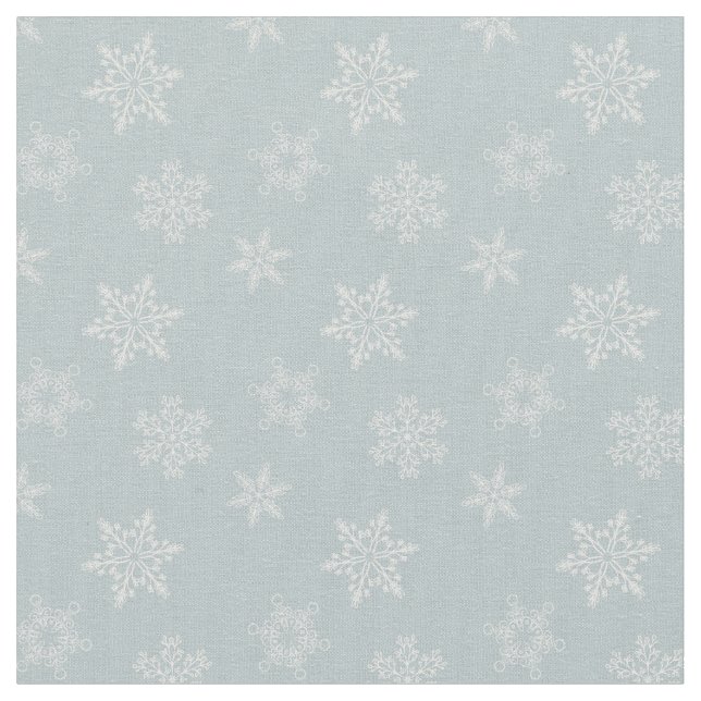 Gorgous Grått Snowflake Mönster Tyg (Närbild)