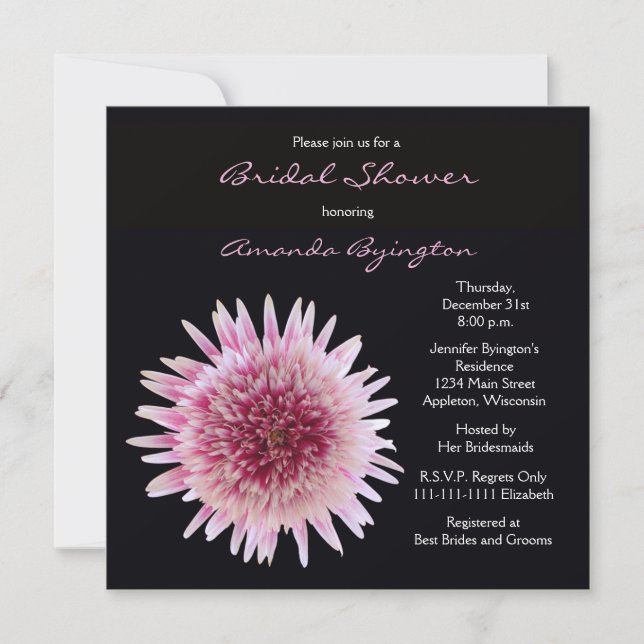 Gorgous Inbjudningskort för möhippan - Gerbera (Framsida)