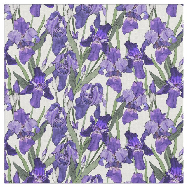 Gorgous Iris Fabric Tyg (Närbild)