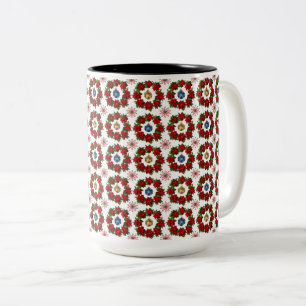 Gorgous Julafton Blommigt Två-Tonad Mugg