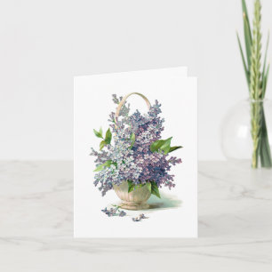 Gorgous Lila Lavendar Lilac Basket Kort