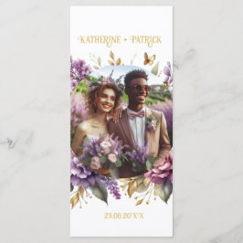 Gorgous Lilac och Lavender Vineyard Bröllop Meny