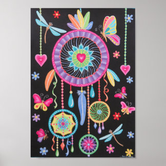 Gorgous Mandala Dreamcatcher art av Soozie Wray Poster
