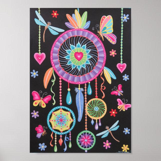 Gorgous Mandala Dreamcatcher art av Soozie Wray Poster (Framsidan)