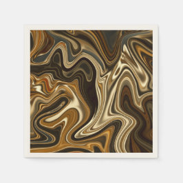 Gorgous Marble Stil - Warm Brown Pappersservett