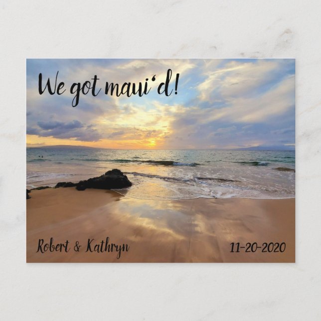 Gorgous Maui Beach We Har Maui'd Vykort (Framsida)