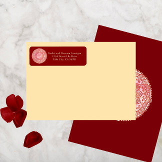 Gorgous Mehndi Return-adressetikett Returadress Etikett