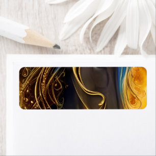 Gorgous Mörk Horse Triptych Returadress Etikett