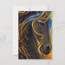 Gorgous Mörk Horse Triptych Tack Kort