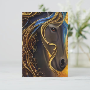 Gorgous Mörk Horse Triptych Tack Kort