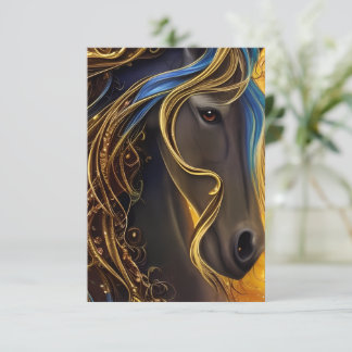 Gorgous Mörk Horse Triptych Tack Kort