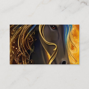 Gorgous Mörk Horse Triptych Visitkort