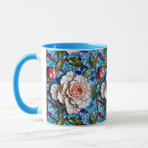 Gorgous Mosaic Flowers Mönster Mugg