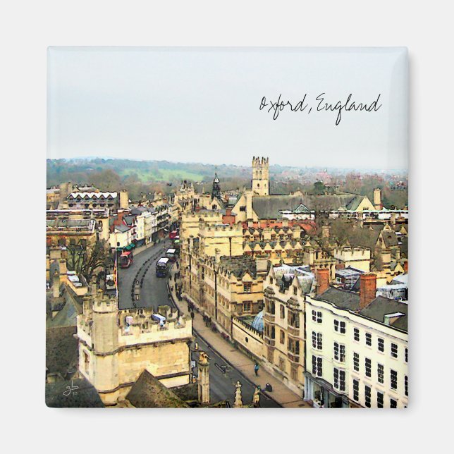 Gorgous Oxford, England, High Street, High #2 Magnet (Framsidan)