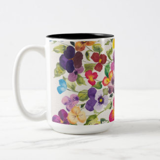 Gorgous Pansie Two-Tone Mugg, 15 oz Två-Tonad Mugg