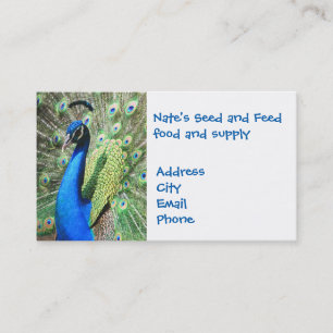 Gorgous Peacock Visitkort
