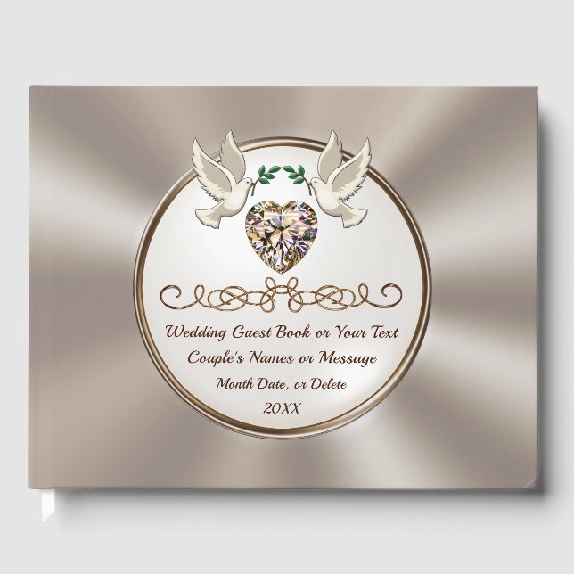 Gorgous, Personlig Bröllop Guest Bok, Gästböcker (Framsida)