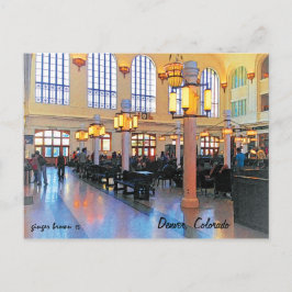 Gorgous Remolded Lobby, Union Station, Denver, CO Vykort