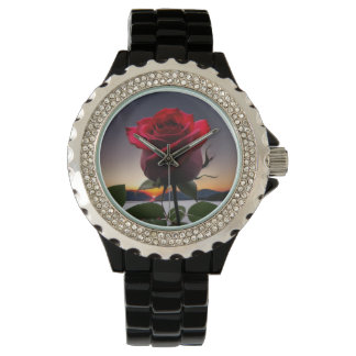 Gorgous Ro Bud & Sunset Anpassad design Watch Armbandsur