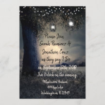 Gorgous Romantic Lantern Lit Träd Bröllop
